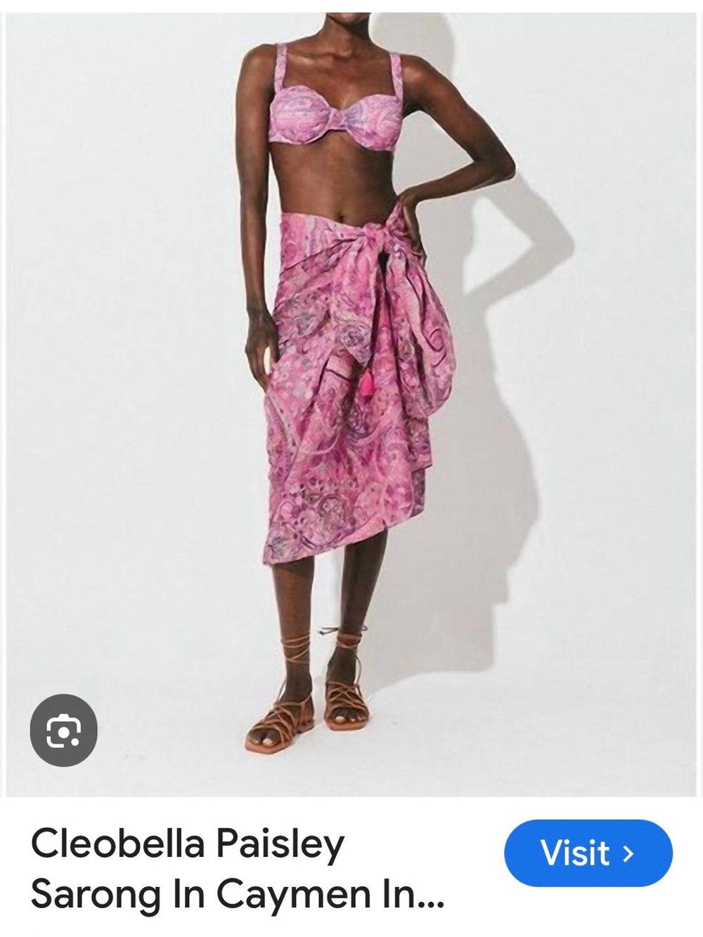 Cleobella Pink Paisley Sarong